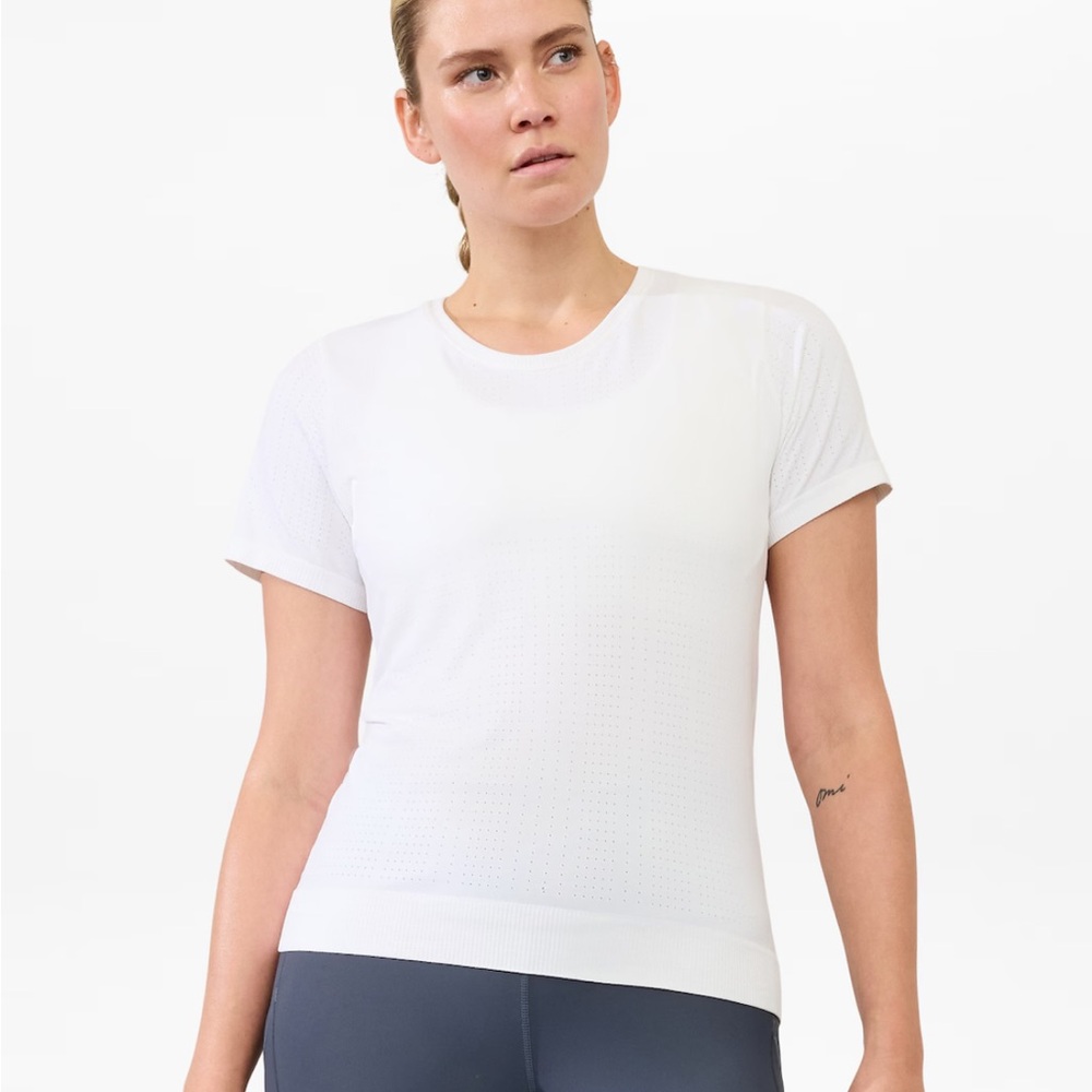 Athleta White Short Sleeve Tee